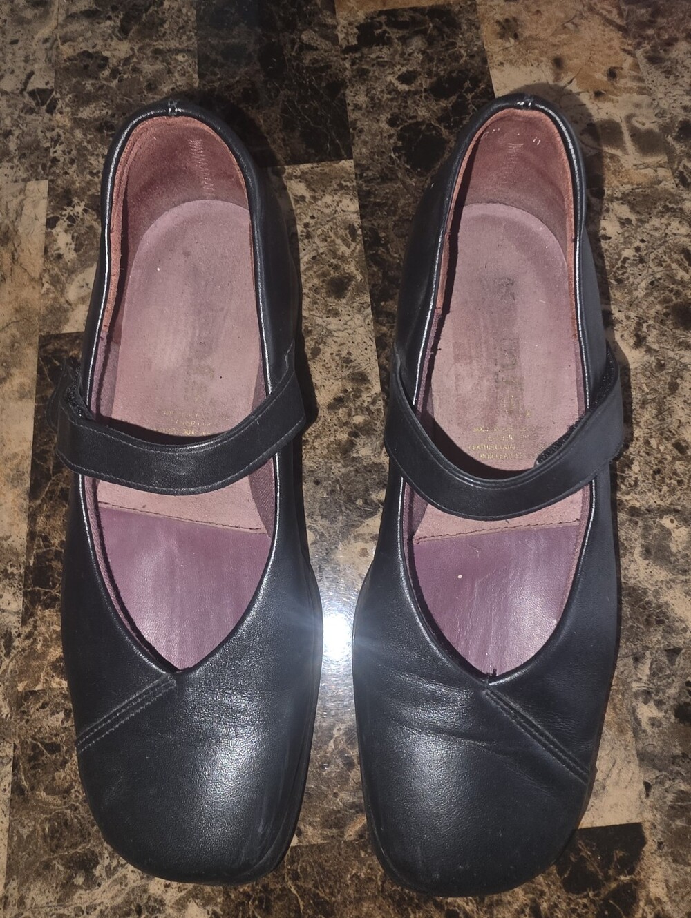 Kumfs Women's Black Mary Jane Shoes Size 37